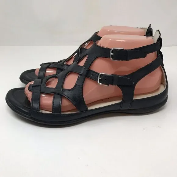 Ecco Black Gladiator Sandals - Picture 5 of 14